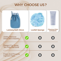 Gant de bain en viscose 100% avec logo personnalisé et emballage Maroc Gommage corporel Hammam Gommage Gant exfoliant pour corps visage