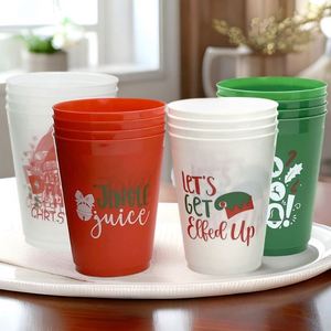 Mug de fête de Noël et de vacances en PP, 16 oz, réutilisable, écologique, à boire directement, style américain - Product Image 1