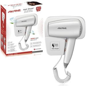 Secador de Pelo de Pared AKANE de 1300W, Motor Potente de 18000 rpm con Función de Sobrecalentamiento y Enfriamiento con un Solo Botón, Secador de Pelo Inalámbrico Akane - Product Image 6