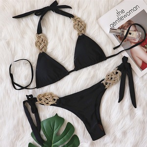 Mujeres 2022 Sexy diseñador personalizado trajes de baño traje de baño 2 piezas <span class=keywords><strong>Bikini</strong></span> logotipo personalizado verano <span class=keywords><strong>Bikini</strong></span> - Product Image 3