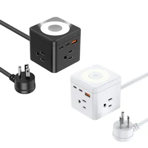 Hot Sale Night Light US UK Smart Power Strip Cube With Usb Extension Plug And Socket