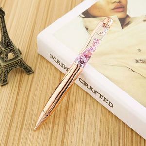 Fashion 1.0mm <b>Gold</b> Crystal Ballpoint <b>Pen</b> Creative Floating Design for Advertising Promotion Signaling Gift - Product Image 3