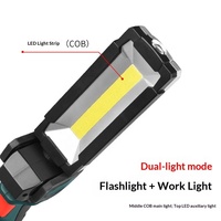 Lampe de travail LED rechargeable portable, étanche, à intensité variable, de haute qualité, avec fixation magnétique, pliable, multifonctionnelle pour l'entretien