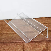 HoFong Étagère cosmétique en acrylique transparent Vitrine Stylo à bille et porte-crayon à sourcils pour la maison, le bureau et la vente au détail