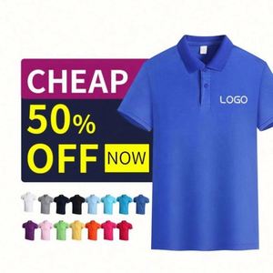 Camisetas de Golf de Manga Corta para Hombre, Talla XL, de Algodón Tejido, con Logotipo Bordado Personalizado, Antiarrugas, al por Mayor - Product Image 3
