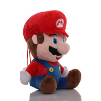 Direct usine, Peluches de 8 pouces pour machine à griffes, modèle Mario avec chapeau, rembourrées en coton PP, cadeaux pour enfants