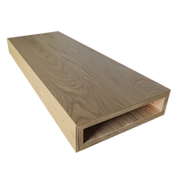 Composants de marches d'escalier en chêne rouge de type boîte, pièces en bois pour escaliers flottants intérieurs