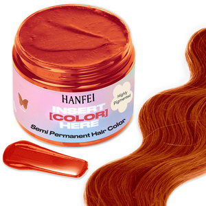 Après-shampoing colorant capillaire semi-permanent bio Orange Opale de Feu – Couvre les cheveux gris sans décoloration, sans peroxyde, végétalien, sans ammoniaque - Product Image 1