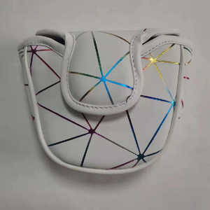 Fundas de Palos de Golf Personalizadas, Impermeables, Blancas, en Forma de D, con Cierre Magnético, <span class=keywords><strong>Línea</strong></span> Láser, Cuero PU, Logotipo Bordado, Media Funda - Product Image 2