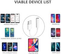 Adaptateur audio haute compatibilité DAC Hi-Fi stéréo USB Type C vers 3,5 mm avec gaine en PVC de 5 mm de diamètre extérieur pour téléphones et iPad