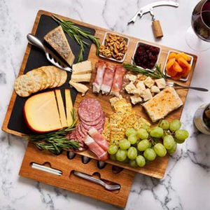 Wooden Cheese <b>Board</b> Set With Stainless Steel <b>Tools</b> For Party Snacks And Serving - Product Image 4