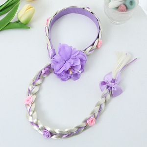 Diadema de Princesa Elsa de Frozen con Trenza, Accesorio <span class=keywords><strong>para</strong></span> el Cabello de Doble Trama a Máquina <span class=keywords><strong>para</strong></span> Niñas, <span class=keywords><strong>Adorno</strong></span> Infantil - Product Image 3
