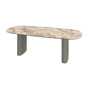 Mesa de Comedor Santiago de Diseño Personalizado de Fábrica para Interiores de Casas de Lujo, para Comedor Moderno, Sala de Estar y Restaurantes - Product Image 1