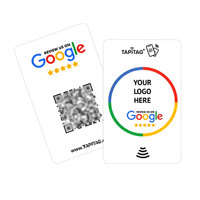 Tarjeta DE REVISIÓN DE Google NFC NTAG213 216 Soporte de plástico Rfid para Ins/Facebook/Yelp/Tripadvisor restaurante/Hotel