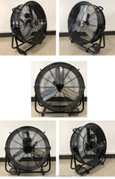 Ventilateur de sol industriel portable à haute vitesse, ventilateur d'évacuation vertical à tambour en aluminium électrique de 24/30/36 pouces