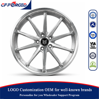 Jantes forgées sur mesure de luxe monobloc 20 pouces en argent brossé 5x112 pour Audi R8 Type 4S Supercar haute performance