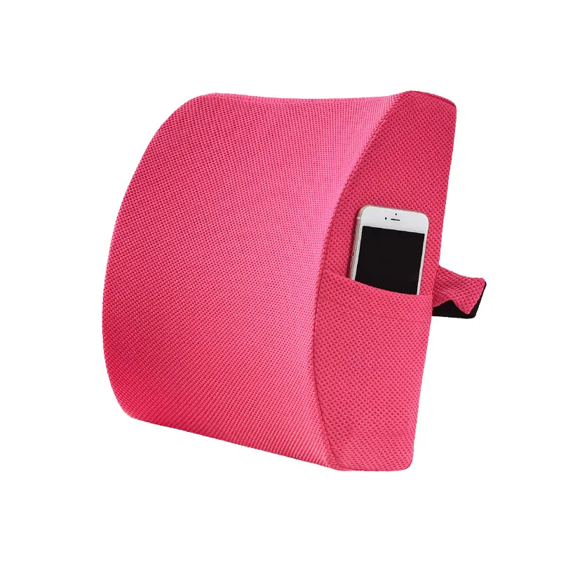 Middle Size Lumbar Support Cushion-Pineapple Grid-Rose Red bed head air cushion sandals adult car booster Seat cushion