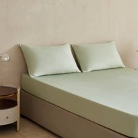 Ensemble de draps 3 pièces en fibre de bambou massif personnalisé OEM, écologique, rafraîchissant, 300 fils, hypoallergénique, avec logo et couleur personnalisés, literie d'été