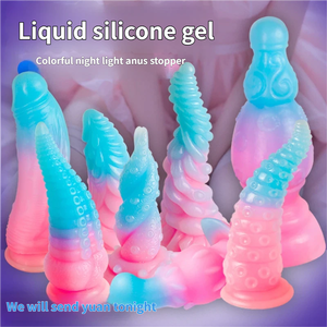 Hayvan yapay penis sıvı silikon yumuşak cilt yapay penis Anal fişler kadınlar için tutkulu masaj mastürbasyon yetişkin seks oyuncakları popo fiş oyuncak - Product Image 3