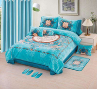 Ensemble de 12 couvertures en raschel chaudes, ensemble de couvertures et rideaux en velours pour l'hiver, ensemble de couvertures imprimées super douces avec rideaux