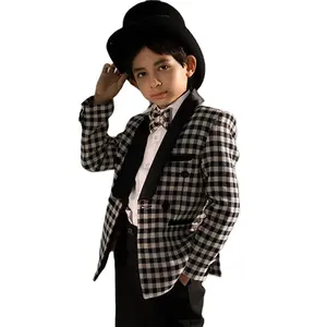 Wholesale Fashion Children Clothing Blazer Casual Boy's Suit two pieces Sets Korean performance stage Suit for wedding