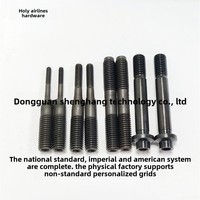 High Strength Double End Stud Bolts, Grade 8.8 Black Oxide Threaded Rods Half Thread Options for Heavy Duty Connections