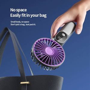 Nuevo Ventilador Turbo Mini Recargable USB de 6 Velocidades con Pantalla LED para Uso en Exteriores y Oficina 2026 - Product Image 2