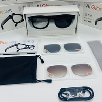 Lunettes Intelligentes Gamegaga J Ai avec Caméra HD 8MP, Capture Photo/Vidéo Sans Fil Bluetooth, Streaming en Direct, Traduction IA, IPX-4 AIMB-G2 Pro