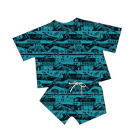 Ensembles de pyjamas familiaux imprimés Cartoon Monster Truck Adventure, vêtements de détente côtelés assortis avec cordon de serrage, pyjamas quotidiens adaptés aux enfants