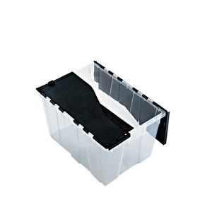 Contenitore con coperchio ribaltabile trasparente da 15 galloni-contenitore per libri di testo e Organizer sotto il letto in plastica ispessita - Product Image 1