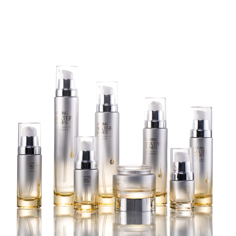 Empty Skin Care Packaging Bottle Set 50ml 20ml 30ml 40ml 60ml 70ml 100ml 120ml Cosmetics Packaging Glass Bottle Sets