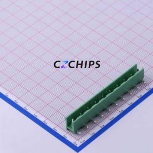 KF2EDGR-7.62-10P Plug-in Terminal Block Bent Lead Through Hole,P=7.62mm Board-to-Board / Socket - Open 1x10P 7.62mm Green - Product Image 1