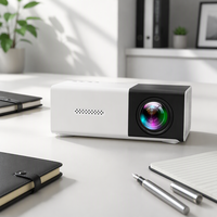 JUNUO YG300 20 Lumens Android 11 Resolusi 720P Proyektor LED Mini Portabel Layar Ponsel dengan Speaker Terintegrasi