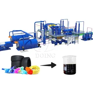 Waste tire to Fuel power plant waste tire plastic to oil generator solid waste MSW pyrolysis plant