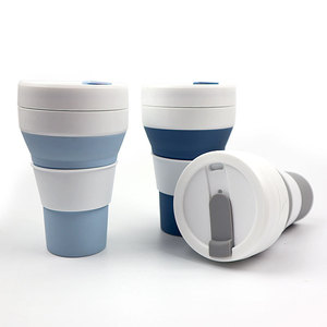 Botella <span class=keywords><strong>de</strong></span> agua plegable con tapa <span class=keywords><strong>de</strong></span> paja para viaje, taza <span class=keywords><strong>de</strong></span> café plegable <span class=keywords><strong>de</strong></span> silicona, barata - Product Image 1