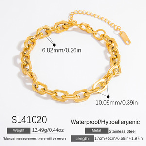 Pulsera de Acero de Titanio para Mujer, Resistente a la Decoloración, Chapada en Oro de 18K, Joyería de Cadena de Lujo Ligero, Dropshipping Shopify - Product Image 6