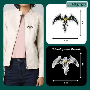Patch brodé Dragon Acotar de 3 pouces à thermocoller pour chapeaux, vêtements, sacs à dos, jeans, DIY, couture - Product Image 5