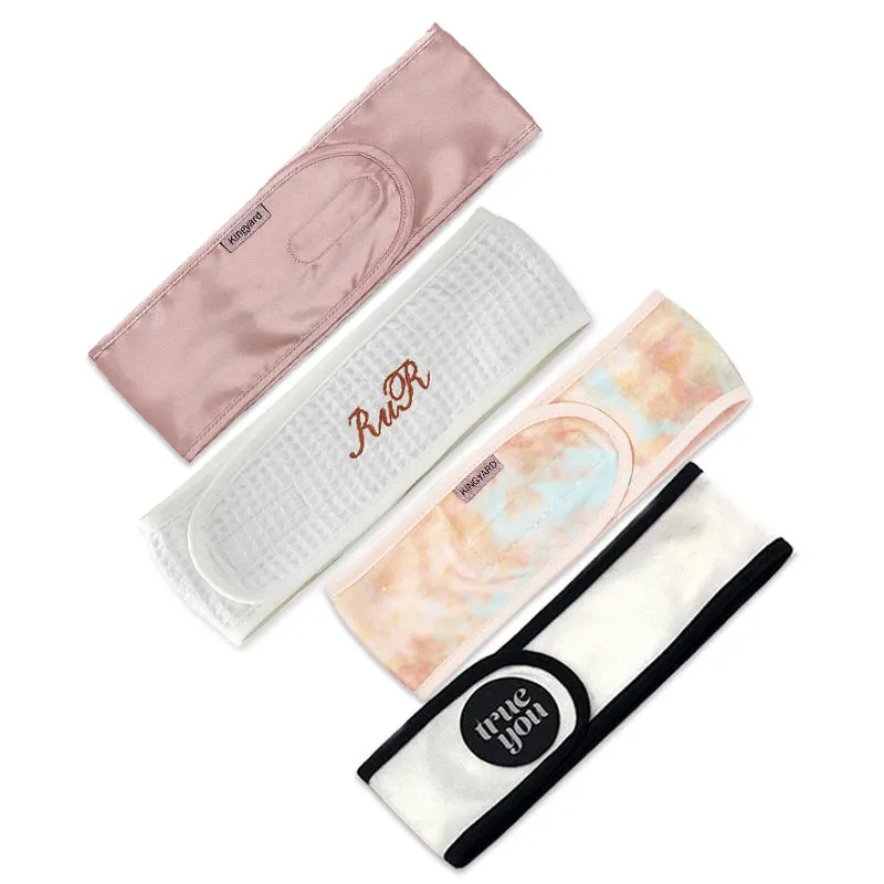 Super absorbent quick drying makeup remover face wash hair band satin organic cotton velvet bamboo microfiber spa headband