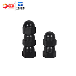 Vít nhà sản xuất Đen Nylon nhựa Nut M3-M10 Đen acorn Nut cách điện Hex hình lục giác trang trí Bìa NUT - Product Image 2
