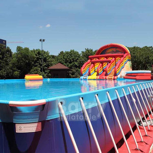 <span class=keywords><strong>Piscine</strong></span> rectangulaire hors sol en métal et acier, <span class=keywords><strong>piscine</strong></span> portable en PVC, qualité commerciale, à vendre - Product Image 5