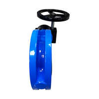 Vanne papillon en fonte PN10 PN16 avec siège en caoutchouc nitrile plaqué nickel DI, alimentation hydraulique pour applications aquatiques