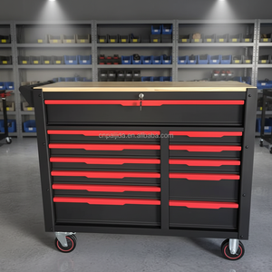 Gabinete de Herramientas Móvil con Ruedas, Resistente, Cuerpo de Acero Anticorrosión, Cajones con Cerradura, Asa Ergonómica - Product Image 2