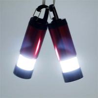 Portable Mini lampe de poche LED et lanterne de camping 1W USB charge en alliage d'aluminium porte-clés torche de poche 2-en-1 conception