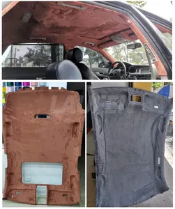 Adhesivo Alcantara tela coche Interior tapicería puerta embellecedor tablero celular Centro reposabrazos Reparación Automotriz vehículo envoltura