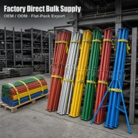 Étai en acier réglable, revêtement poudré multicolore, base trépied télescopique, pour étaiement Acrow et construction de dalles, exportation usine