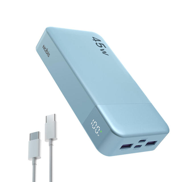 NOBIS 45W Portable Power Bank High Capacity 20000mAh Fast Charging Waterproof ABS LED Display PD 3.0 QC 4.0 Double USB