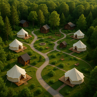 Solución todo en uno para el desarrollo hotelero Premium Eco-Resorts Boutique Villa Hoteles Concepto moderno para exterior estratégico
