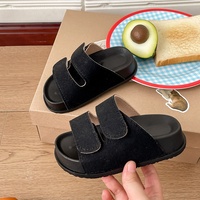 Tongs tendance à semelle épaisse pour enfants, garçons et filles, style ouvert, pour l'extérieur