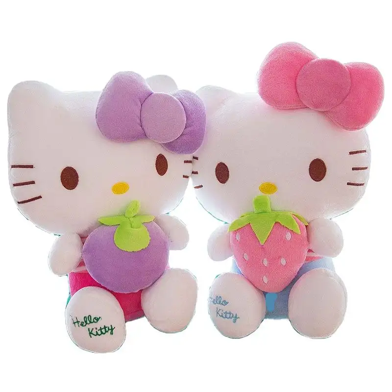 Kitty juguetes de peluche Mangosteen Hi Kitty Stuff My Melody Room Decor Kuromi Plushie Cinnamoroll muñeca llavero de peluche para chico