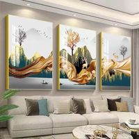 Décoration de chambre d'hôtel personnalisée en gros abstrait toile art mural encadré photo poster impression photo porcelaine cristal